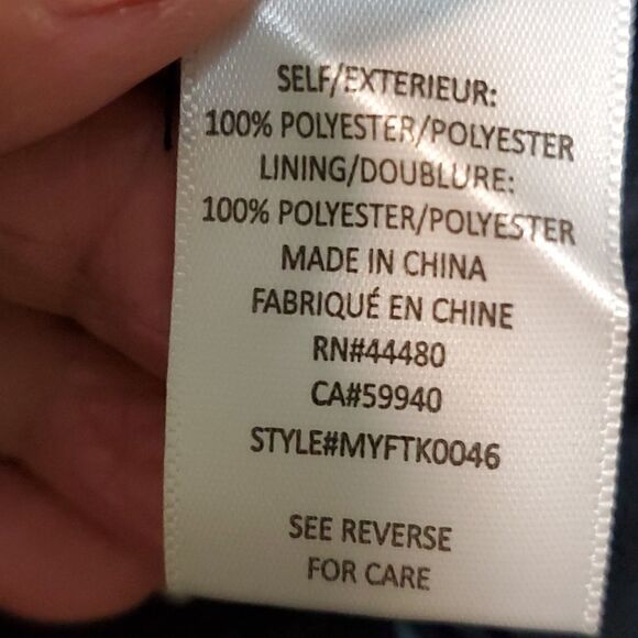 NWT lace satin black‎ blouse. By love _Fire. Size large. Sexy Scalloped hem. - Picture 11 of 12